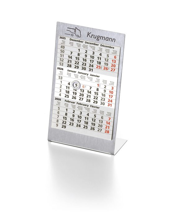 Aufstellkalender "Edelstahl 1 Jahr"