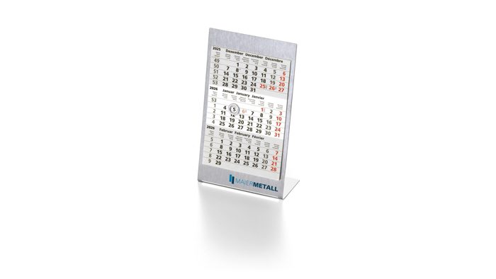 Aufstellkalender "Edelstahl 2 Jahre" Ansicht 2