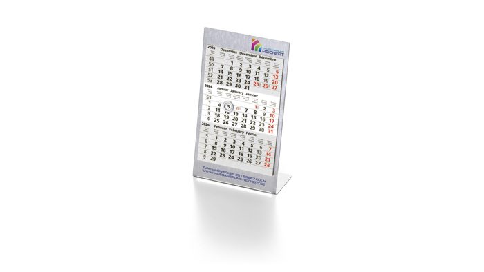 Aufstellkalender "Edelstahl 2 Jahre" Ansicht 3