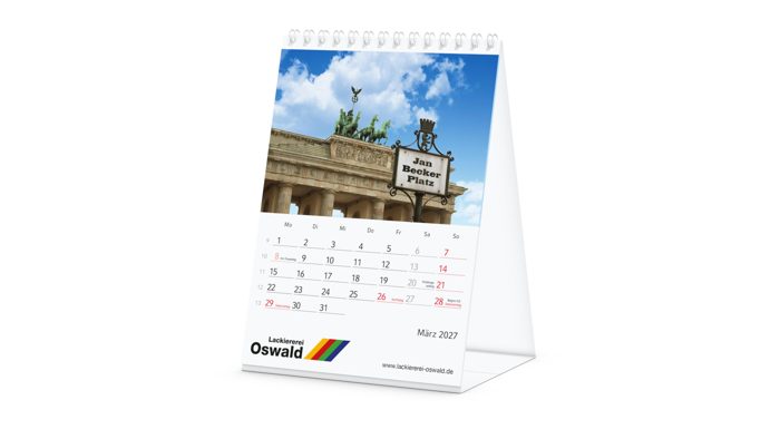 Personalisierter Bildkalender MagicPix Table Hoch Tischkalender hoch Ansicht 2
