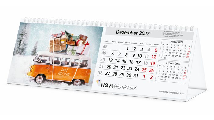 Personalisierter Bildkalender MagicPix Table Quer Tischkalender quer Ansicht 2