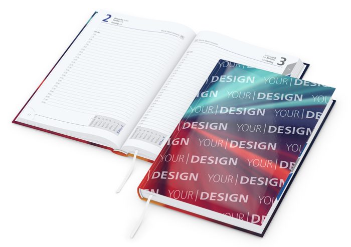 Tageskalender Manager Monatsregister Mo.–So. je 1 Seite Papier-Hardcover