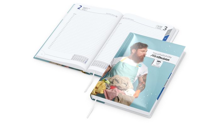 Tageskalender Manager Monatsregister Mo.–So. je 1 Seite Papier-Hardcover Ansicht 2