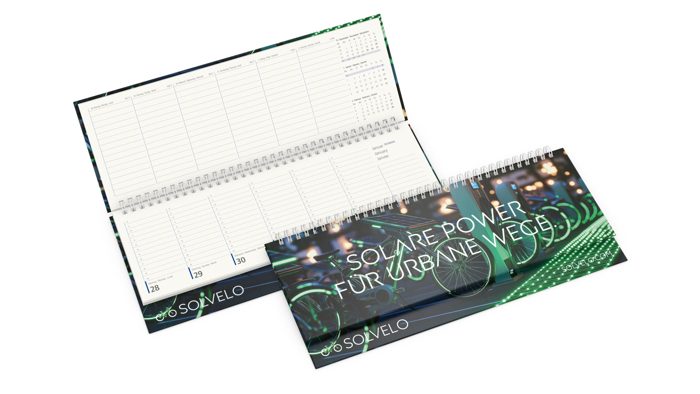 Tisch-Querkalender Compact RECYCLING 1 Woche = 2 Seiten 8–20 Uhr Ansicht 2