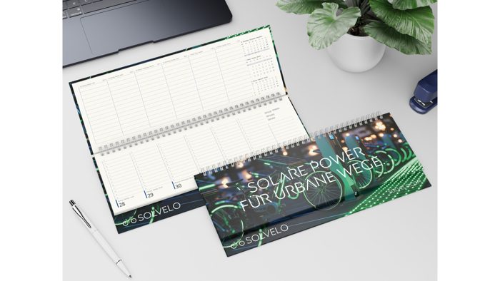 Tisch-Querkalender Compact RECYCLING 1 Woche = 2 Seiten 8–20 Uhr Ansicht 3
