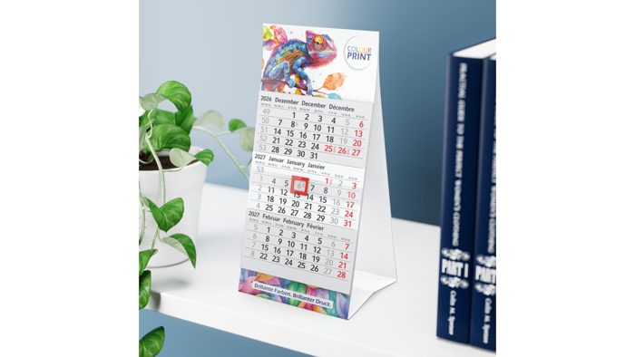 Tischkalender Mini 3 Karton-Dachaufsteller Ansicht 3