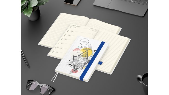 Wochenkalender links + Notizen rechts Match-Hybrid Papier-Hardcover A5 Ansicht 3