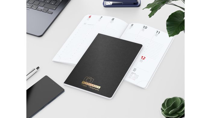 Wochenkalender Prestige-Flexx A5 Naturkarton-Softcover schwarz Ansicht 3