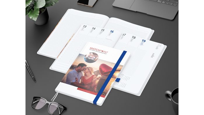 Wochenkalender vorne + Notizen hinten Match-Hybrid Papier-Hardcover Ansicht 3