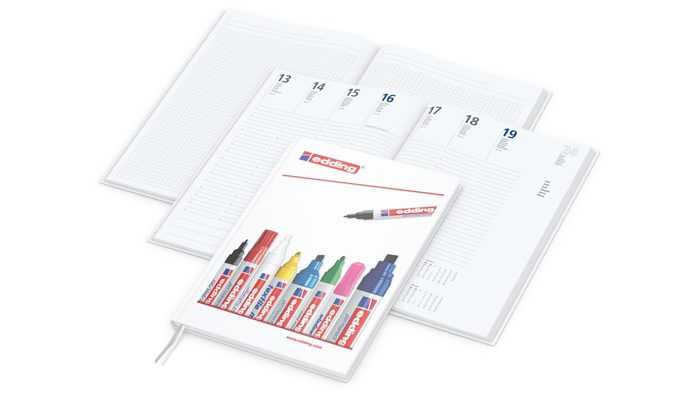 Wochenkalender vorne + Notizen hinten Note-Hybrid Ecken spitz Papier-Hardcover Ansicht 2