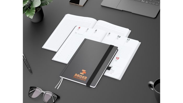 Wochenkalender vorne + Notizen hinten Vision-Hybrid EXPRESS Kunstleder-Hardcover Ansicht 3